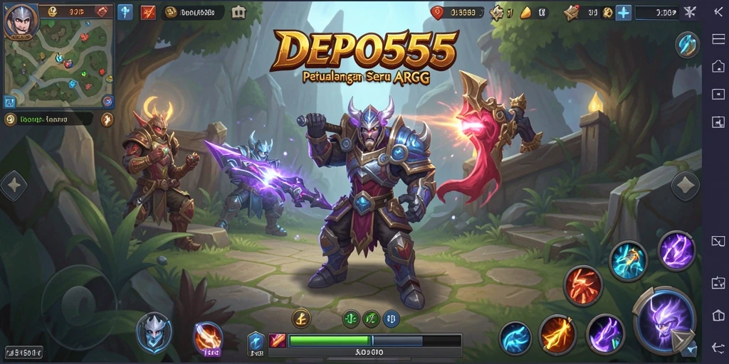 Tampilan gameplay menarik dari DEPO555 dengan pertempuran seru.