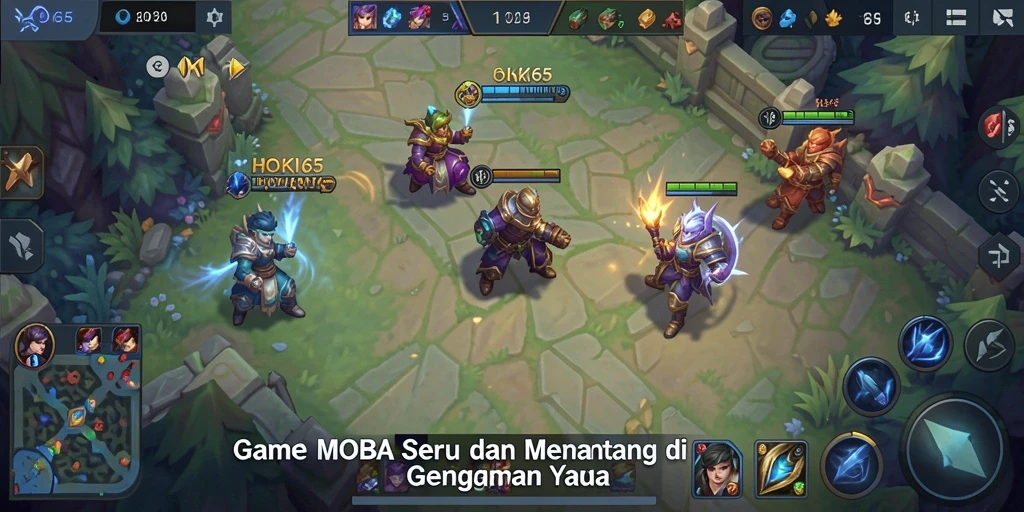 Gameplay seru di HOKI65 dengan pertarungan strategis dan tim yang kuat.