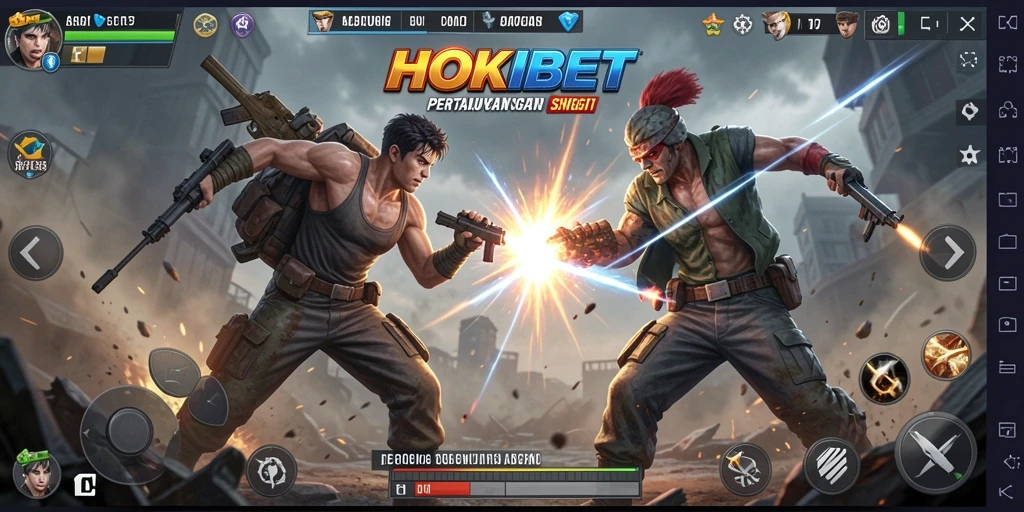 Tangkapan layar HOKIBET menampilkan aksi pertarungan yang mendebarkan.