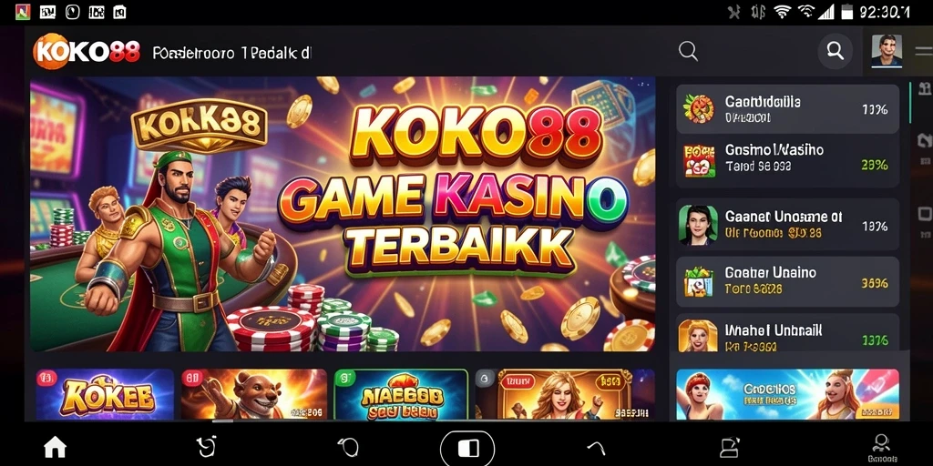 Tampilan gameplay KOKO88 yang mendebarkan dan penuh warna.