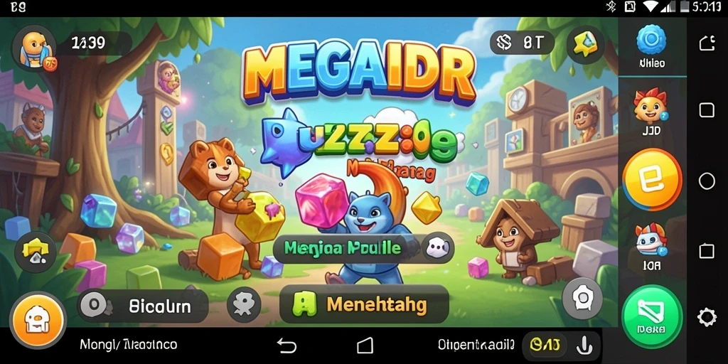 Tampilan screenshot gameplay MEGAIDR yang penuh warna dan menarik.