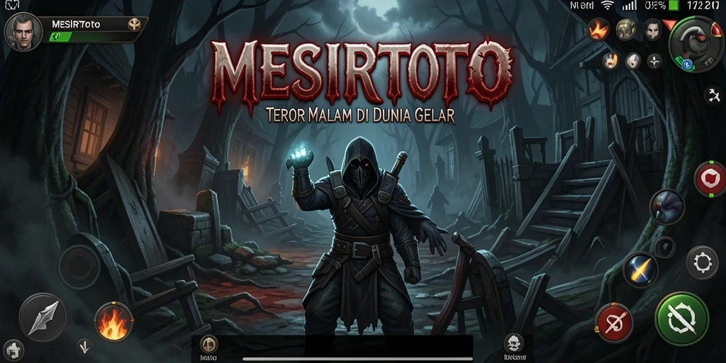 Tangkapan layar dari gameplay menakutkan MESIRTOTO dengan suasana yang mencekam.