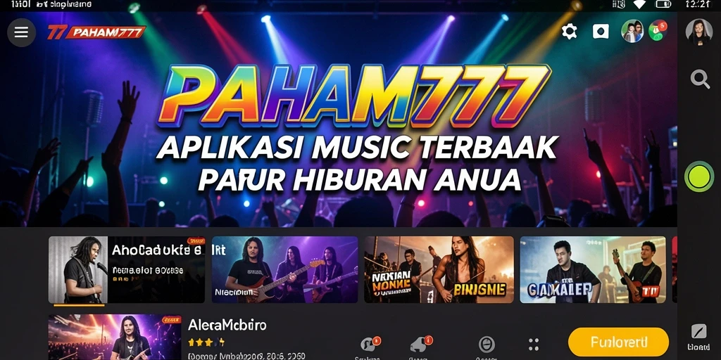 Tampilan gameplay PAHAM777 dengan berbagai fitur musik.