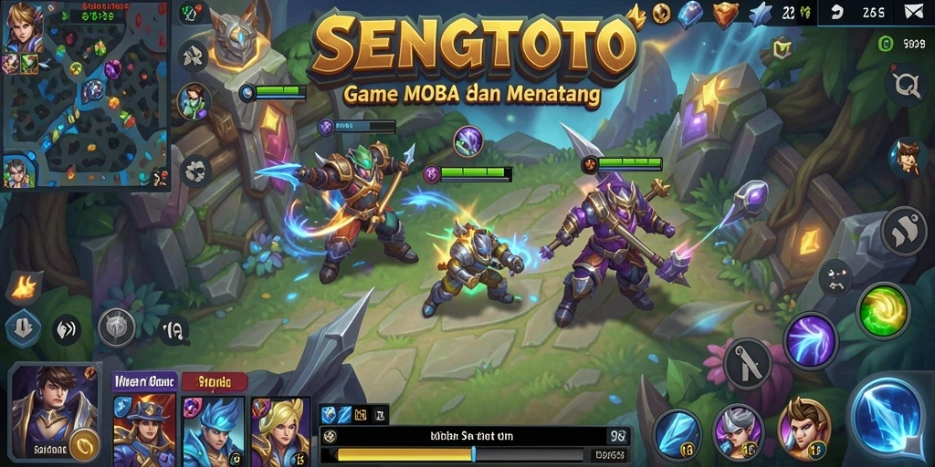 Tangkapan layar menampilkan aksi seru dalam gameplay MOBA SENGTOTO.