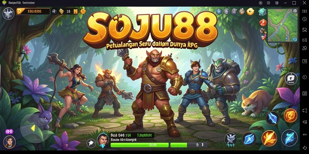 Tampilan screenshot game SOJU88 menampilkan aksi pertarungan RPG yang mendebarkan.